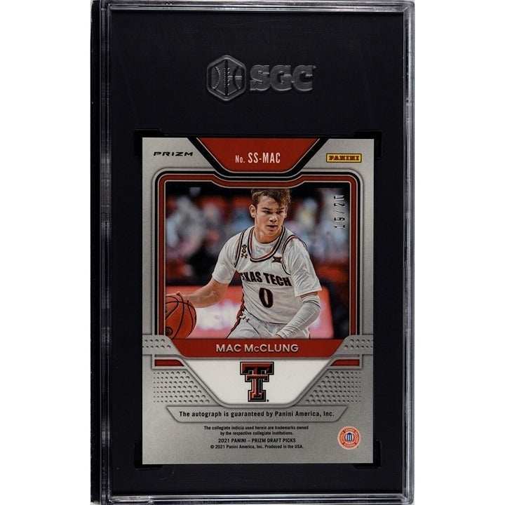 Mac McClung 2021-22 Panini HD Prizm AUTO 19/20 NBA Slam Dunk Champion graded card