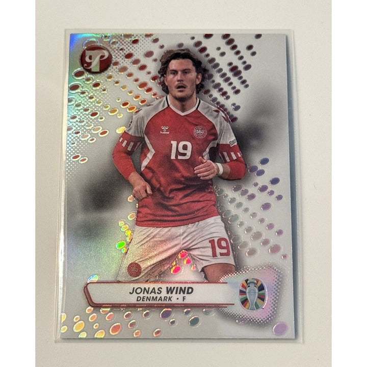 TOPPS PRISTINE UEFA Road EURO 2024 Jonas Wind Denmark Futbol Refractor Card 36
