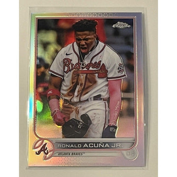 2022 Topps Chrome Ronald Acuna Jr.* Refractor Card #165 MLB Braves 1st 30SB/60HR