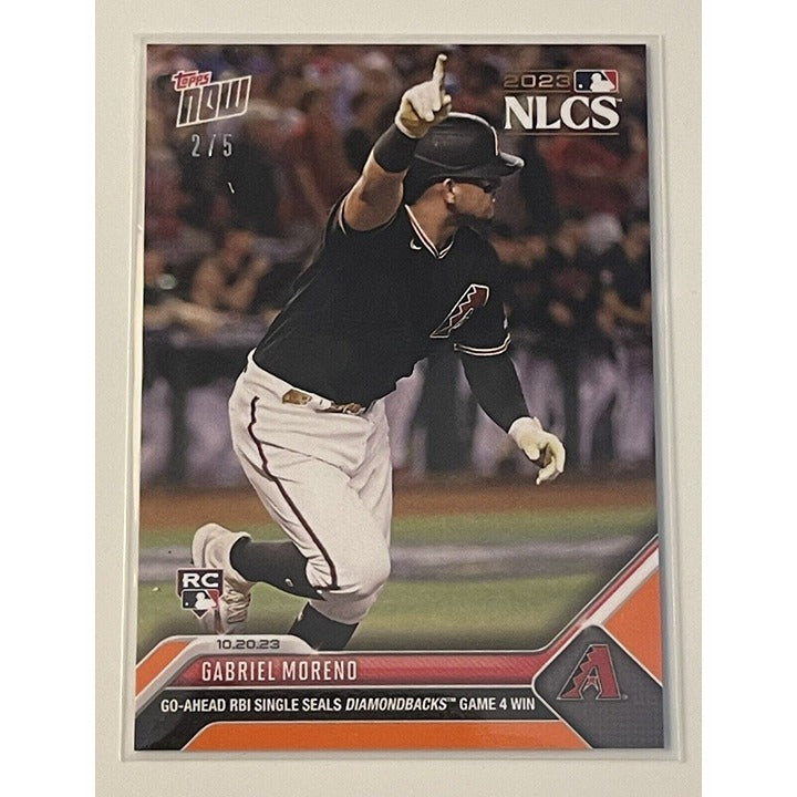 Gabriel Moreno 2/5 RC Arizona D’Backs 2023 MLB TOPPS NOW 1027 World Series Card*
