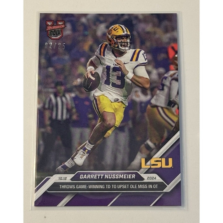 2/25* Garrett Nussmeier RC LSU Tigers 2024 Bowman U Now Football Rookie Card #27