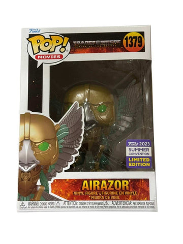 Funko Pop! Movies Airazor Transformers 2023 Summer Convention Limited Edition vinyl figure with metallic detail in sealed box