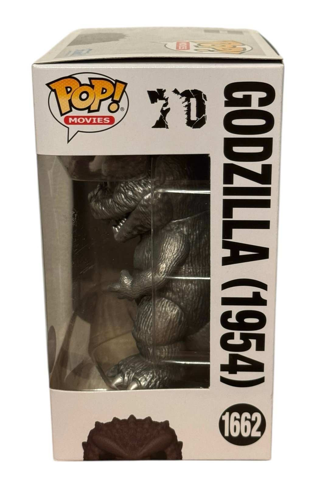 Funko Pop Movies Godzilla 1954 #1662 BAM Exclusive silver vinyl figure in box