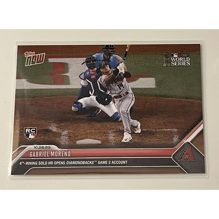 2023 Topps NOW Gabriel Moreno* RC 4th Inning  HR - MLB World Series Card #1054*