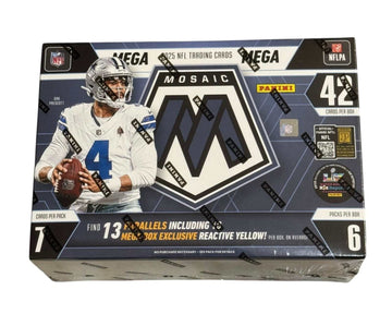 2024 25 Panini Mosaic NFL Mega Box sealed football trading cards with Dak Prescott image