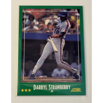 360/660 - 1988 Score Darryl Strawberry MLB NL NY Mets Baseball Card #360 - MINT!