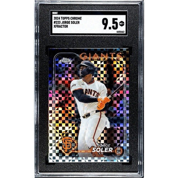 2024 Jorge Soler Topps Chrome X-Fractors Sparkle Refractor card SGC 9.5 San Francisco Giants