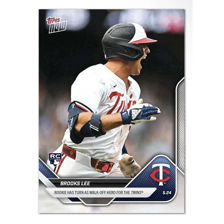 2025 Topps Now Brooks Lee RC Walk Off Hero Always! MLB Minnesota Twins Card #209