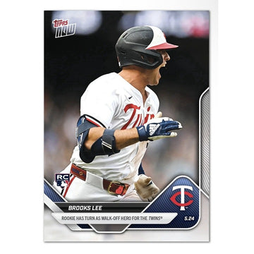 2025 Topps Now Brooks Lee RC Walk Off Hero Always! MLB Minnesota Twins Card #209
