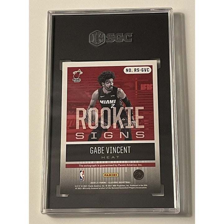 Gabe Vincent 2020-21 Illusions Rookie Signs NBA Heat autograph card SGC 10 grade