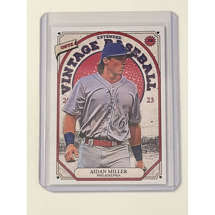 Aidan Miller RC Blue Ink 2023 Onyx Authentic Card #OVAM - MLB Phillies Baseball*