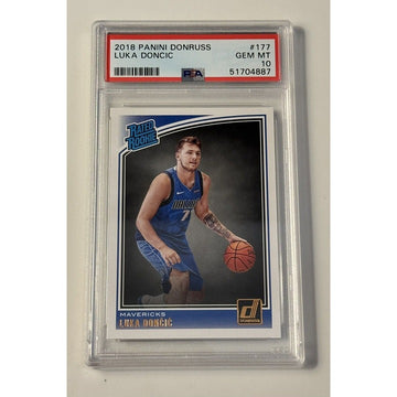 2018-19 Panini Donruss Optic Luka Dončić RC Rated Rookie Prizm NBA Mavs - PSA 10