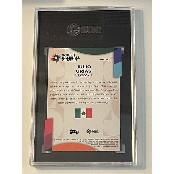 2023 Topps Series 2 Julio Urias World Baseball Classic graded card Mexico MLB collector's item