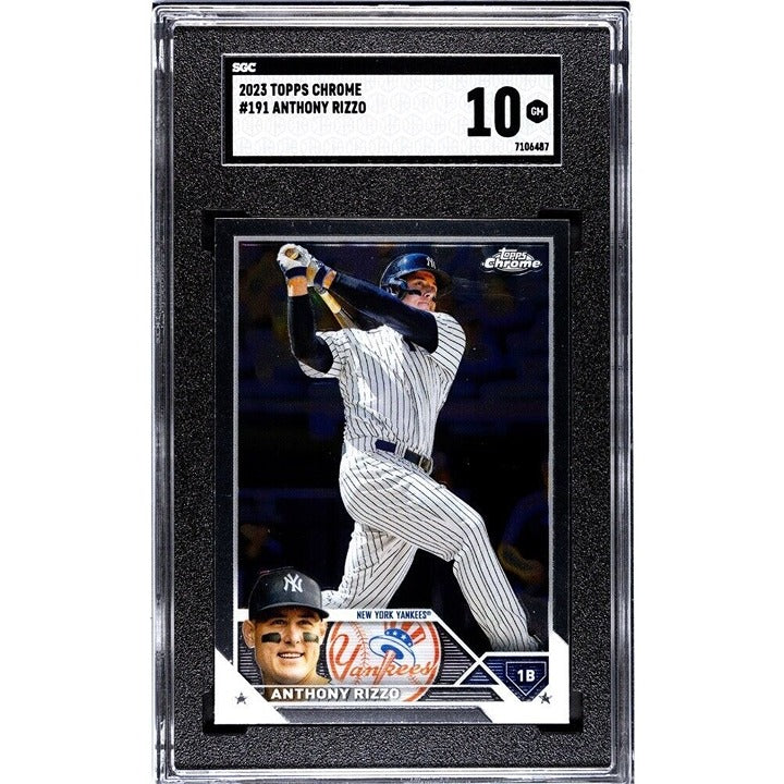 Anthony Rizzo* 2023 Topps Chrome MLB New York Yankees Card 191 - SGC 10 Gem Mint