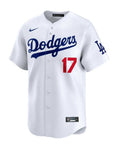 Shohei Ohtani Los Angeles Dodgers Nike white home limited baseball jersey number 17