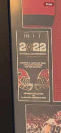 Brock Bowers Georgia Bulldogs framed jersey with 2022 National Championship ticket and photos