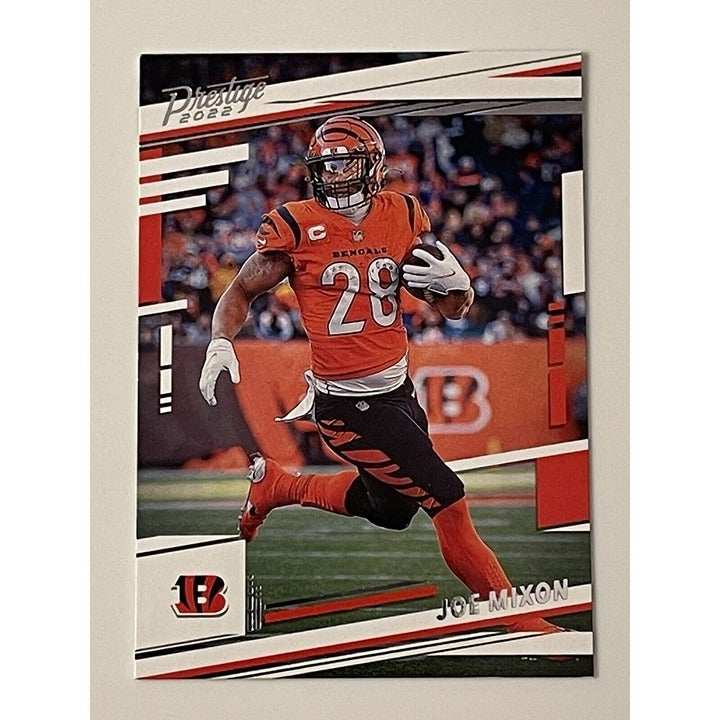 2022 Prestige Joe Mixon Xtra Points Astral Parallel Bengals football card