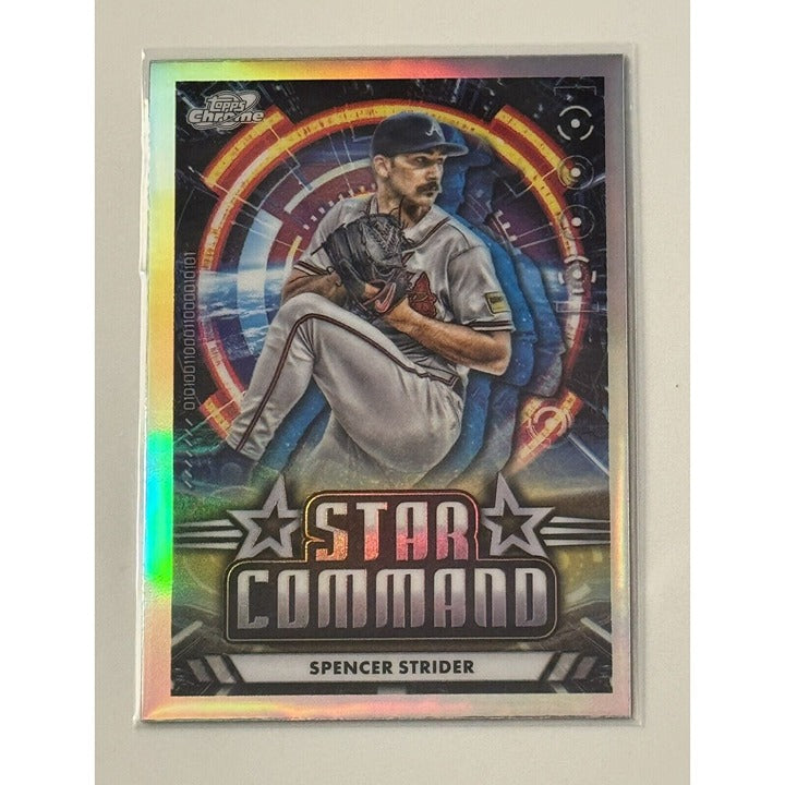 2024 Topps Cosmic Chrome Spencer Strider Star Command Refractor MLB Braves SC-19
