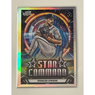 2024 Topps Cosmic Chrome Spencer Strider Star Command Refractor MLB Braves SC-19