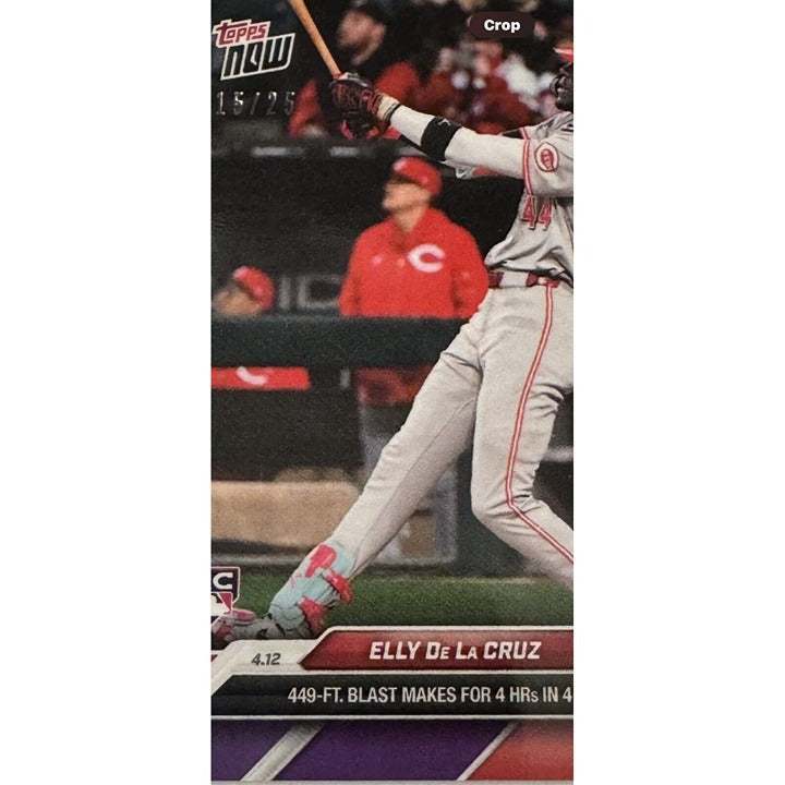 15/25 Elly De La Cruz Cincinnati Reds 2024 Topps Now MLB rookie baseball card