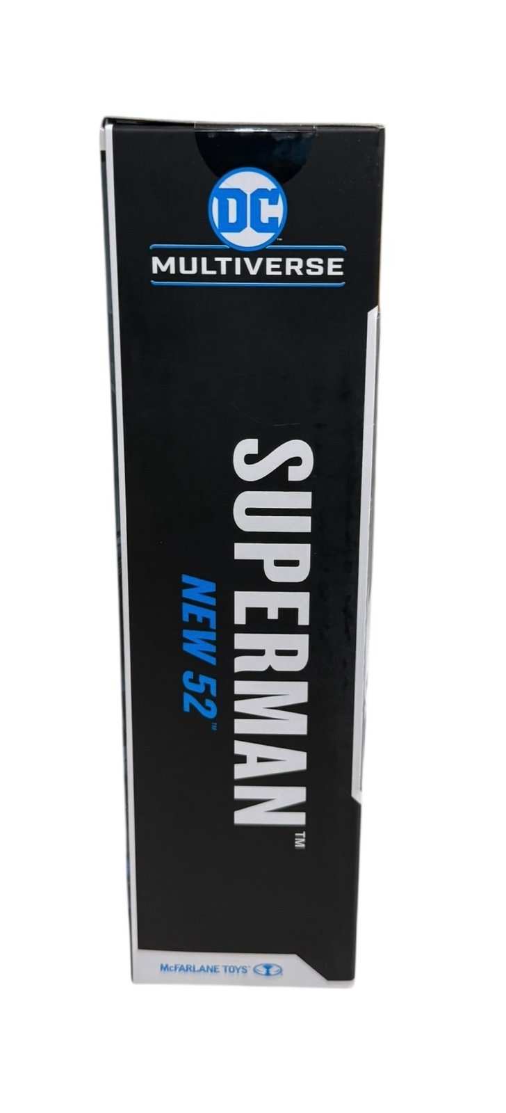 McFarlane DC Multiverse Superman Gold Label New 52 action figure in packaging with 22 points of articulation and display base