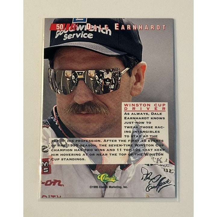 1995 Classic Finish Line Dale Earnhardt 95 Silver Card Goodwrench Winston Cup NASCAR trading card