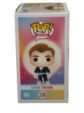 Steve Trevor Funko Pop 326 vinyl figure from Wonder Woman 1984 in film-accurate outfit with colorful box display