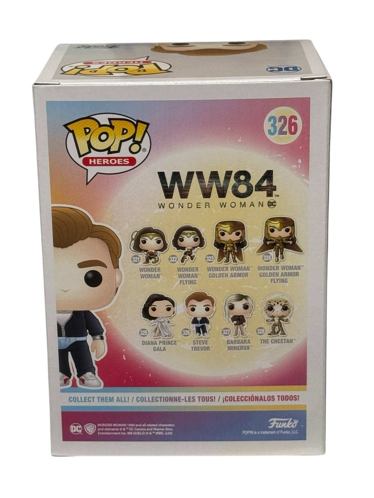 Steve Trevor Funko Pop 326 WW84 Wonder Woman 1984 vinyl figure with film-accurate outfit and collectible box