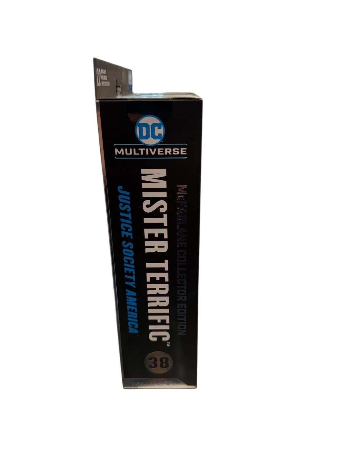 McFarlane DC Multiverse Mister Terrific Collector Edition figure packaging side view