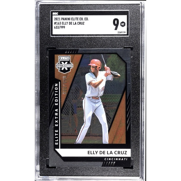 633/999 ELLY DE LA CRUZ RC - 2021 Panini Elite Extra Edition STATUS #163 - SGC 9