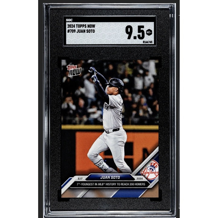2024 Topps Now #709 Juan Soto MLB NY Yankees/Mets 7th Youngest to 200 HR SGC 9.5