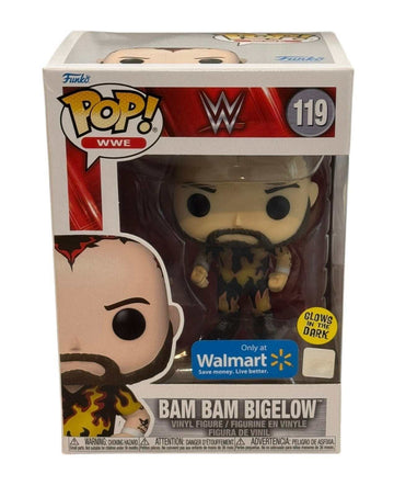 Funko Pop WWE Bam Bam Bigelow #119 Walmart Exclusive glow in the dark vinyl figure
