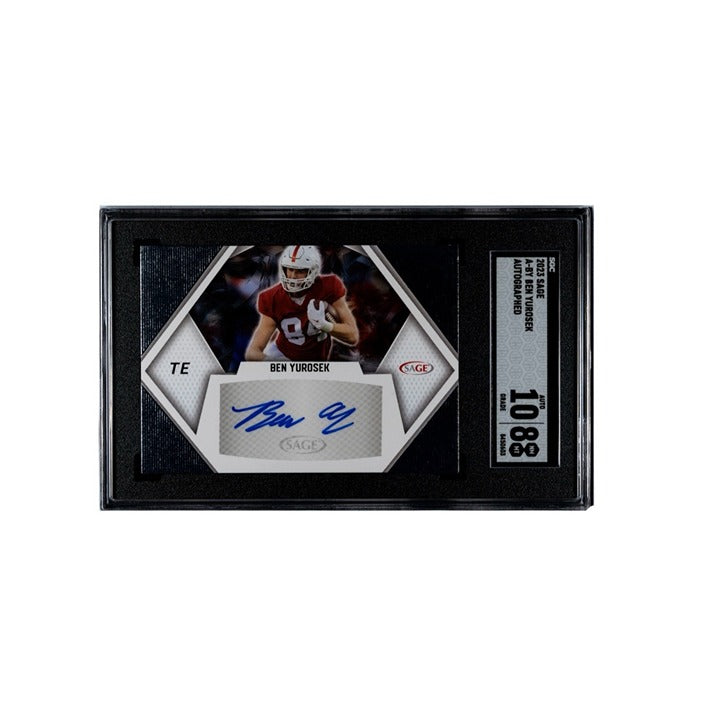 Ben Yurosek RC* Auto 2023 Sage A-BY Stanford Cardinal UGA Georgia Bulldogs SGC 8