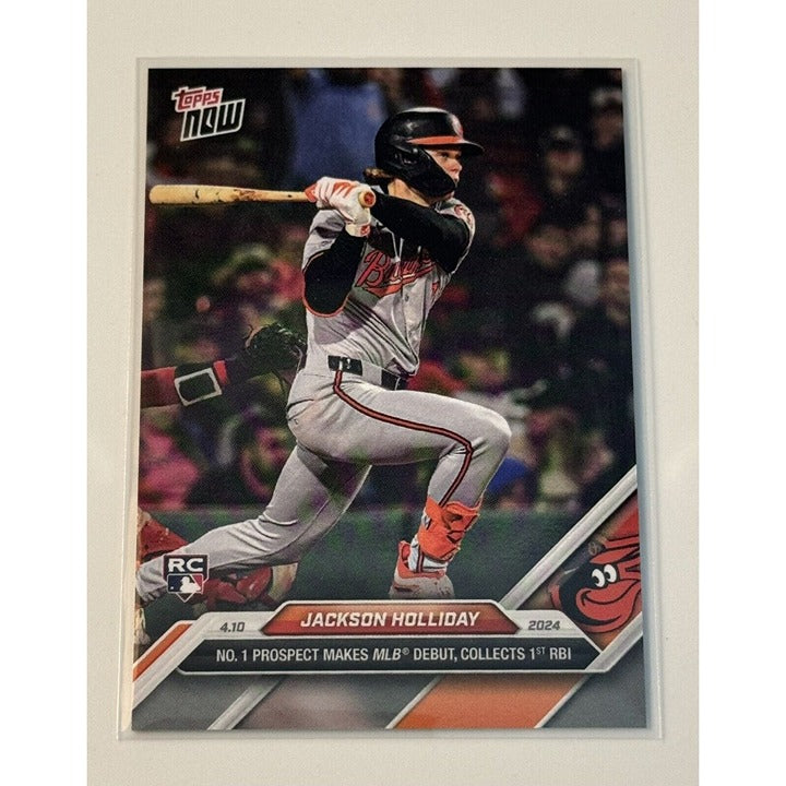 FIRST TOPPS RC! Jackson Holliday 2024 MLB Topps Now #61 MLB Orioles Rookie Card*