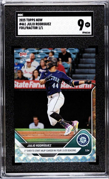 2025 TOPPS NOW Julio Rodriguez Mariners baseball card SGC 9 1/1 rare collectible