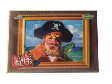 Topps Chrome SpongeBob 25th Anniversary Painty the Pirate trading card S-15 with episode text and bright surfaces