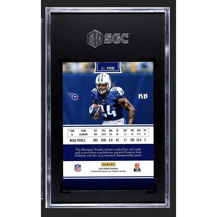 2016 Panini Football Derrick Henry rookie card #300 SGC 9 Knights Templar NFL graded collectible