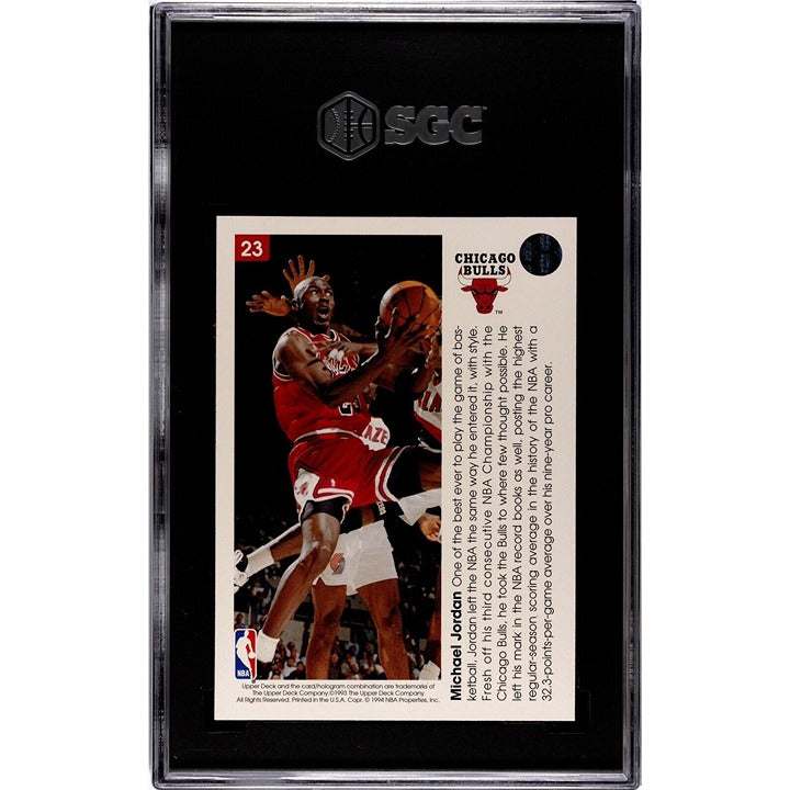 1993 Upper Deck Pro View 3-D Michael Jordan basketball card graded SGC 9.5 in protective case