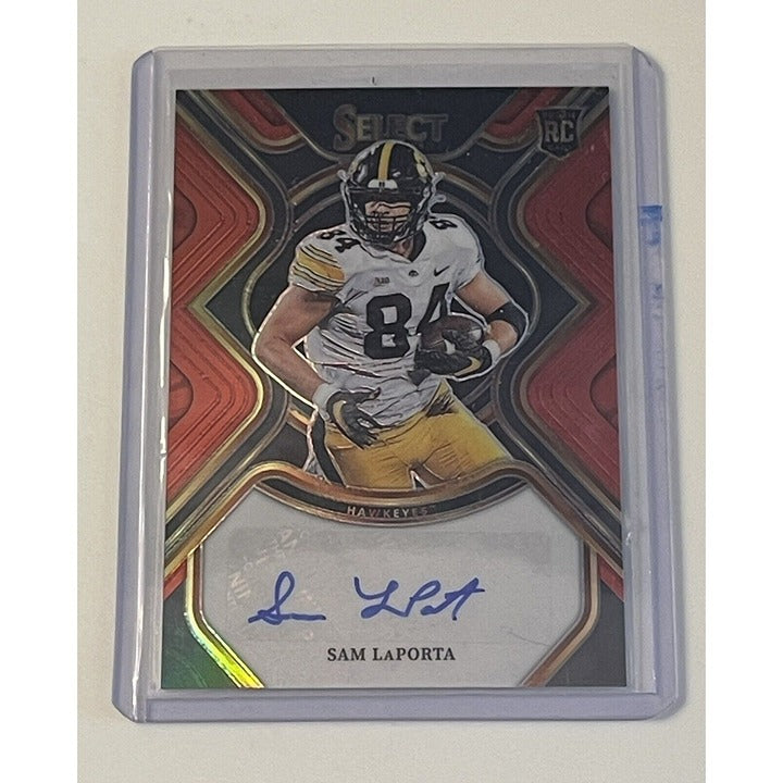 2023 Panini Select - Sam LaPorta RC Auto Rookie Card - NFL Detroit Lions #RS-SLA