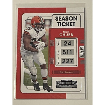 2021 Panini Contenders Nick Chubb* UGA/NFL Cleveland Browns Football - Card #24*