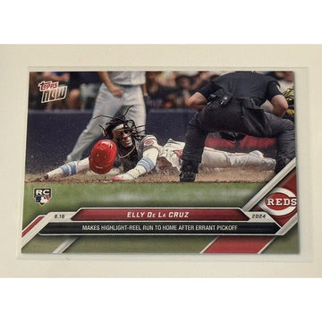 Elly De La Cruz RC* - 2024 MLB TOPPS NOW Reds Card 307 HIGHLIGHT-REEL RUN Rookie