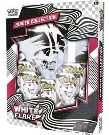 Sealed Pokémon TCG Scarlet & Violet White Flare Binder Collection Box with booster packs and promo card
