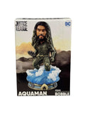 Justice League Aquaman FOCO Limited Edition bobblehead collectible figure in iconic armor on ocean base