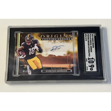 2022 Panini Origins RARE Gold 5/10 Diontae Johnson Auto - Steelers #PG-DJO SGC 9