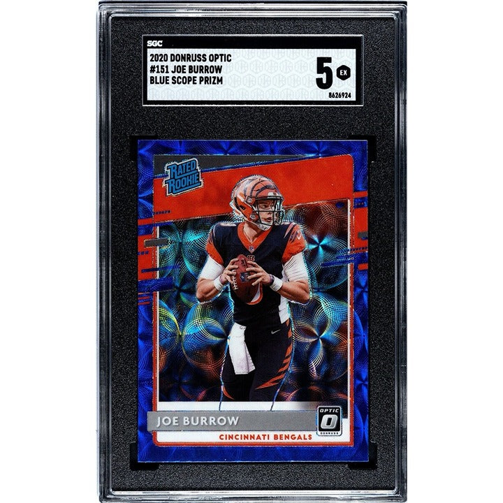 2020 Panini Donruss Optic Joe Burrow Rated Rookie Scope #151 NFL Bengals - PSA 5