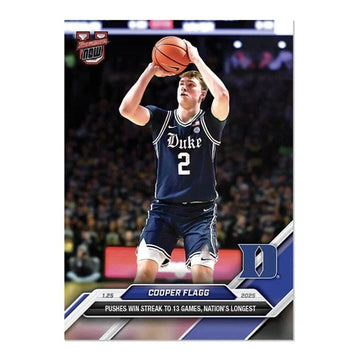 Cooper Flagg RC 2024-25 Bowman U Now basketball rookie card in Duke Blue Devils uniform