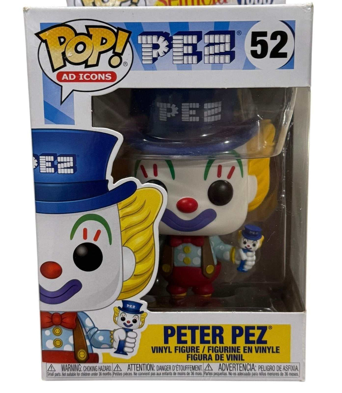 Peter Pez Funko Pop 52 vinyl figure in original packaging from PEZ Ad Icons series