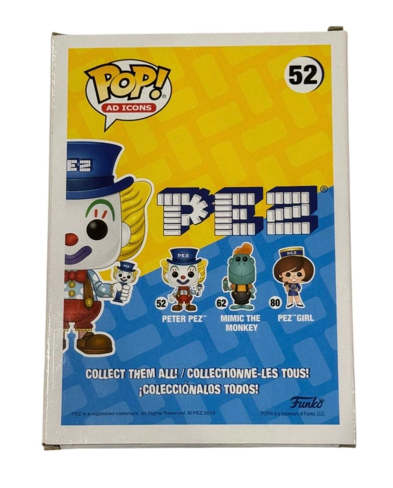 Peter Pez Funko Pop vinyl figure #52 from PEZ Ad Icons series in box