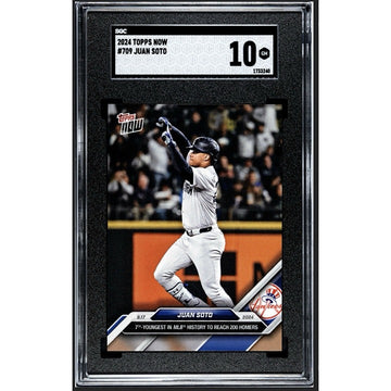 2024 Topps Now #709 Juan Soto MLB NY Yankees/Mets 7th Youngest to 200 HRs SGC 10