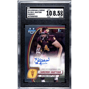 2024 1st Bowman U Chrome - Cameron Skattebo RC* Autograph #PA-CSK ASU - SGC 8.5*